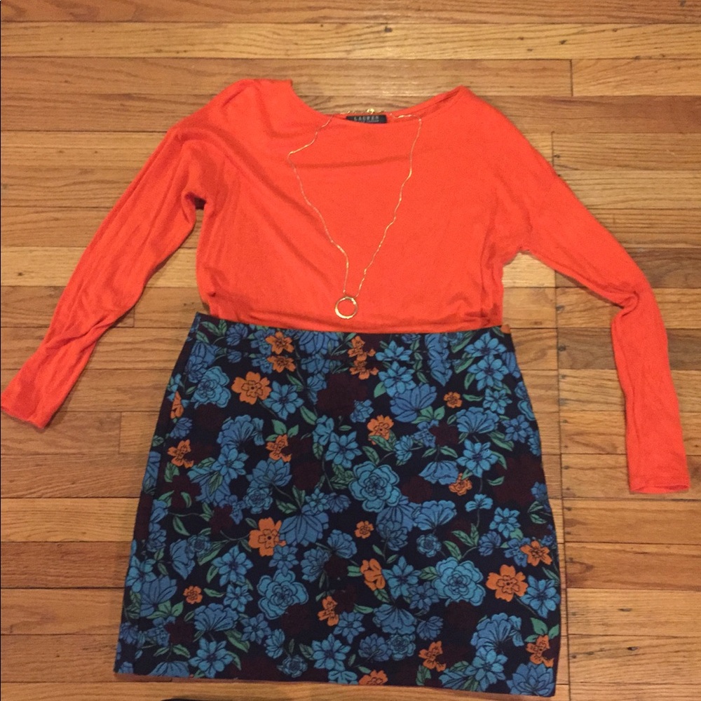 Jacquard Floral Skirt - Ann Taylor Loft